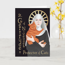 Saint Gertrude of Nivelles, Cats beskyddare Kort