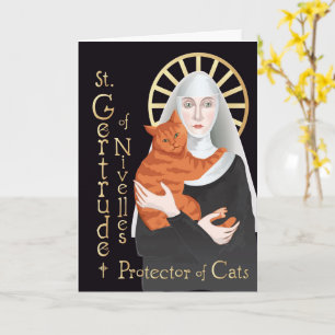 Saint Gertrude of Nivelles, Cats beskyddare Kort