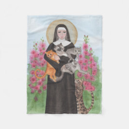Saint Gertrude Patron Saint of Cats Fleecefilt