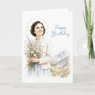 Saint Gianna Molla Catholic Birthday Card Kort