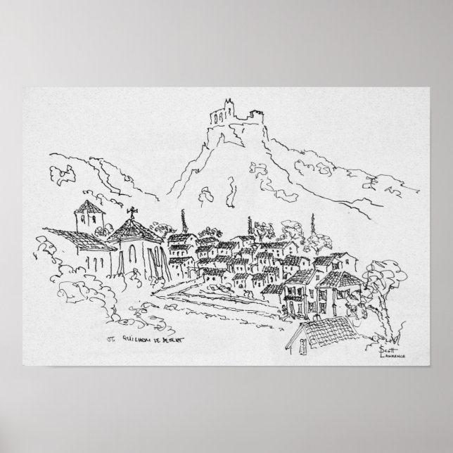 Saint-Guilhem-Le-Desert, Frankrike Poster (Framsidan)