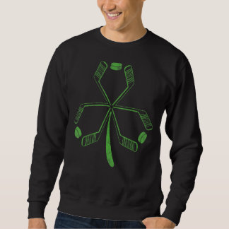 Saint Hattrick st patrick's day Ice Hockey Shamroc Lång Ärmad Tröja
