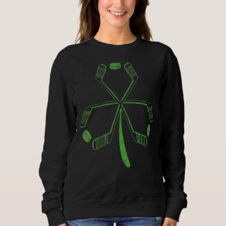 Saint Hattrick st patrick's day Ice Hockey Shamroc T Shirt