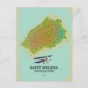 Saint Helena British Overseas Territory karta Vykort