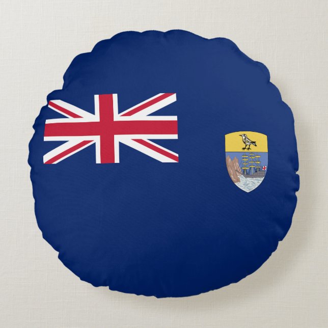 Saint Helena-flagga Rund Kudde (Framsidan)