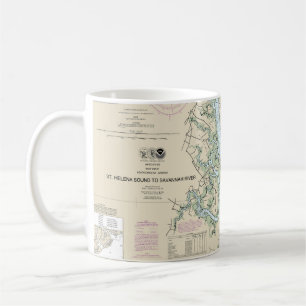 Saint Helena Ljud till Savannah River Nautical Cha Kaffemugg