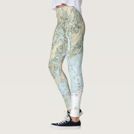 Saint Helena Ljud till Savannah River Nautical Cha Leggings