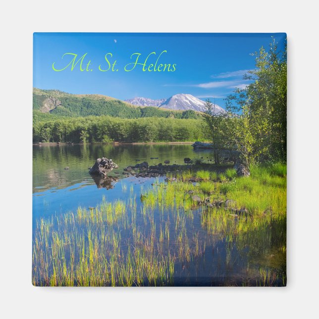 Saint Helens från Coldwater Sjö Magnet (Framsidan)