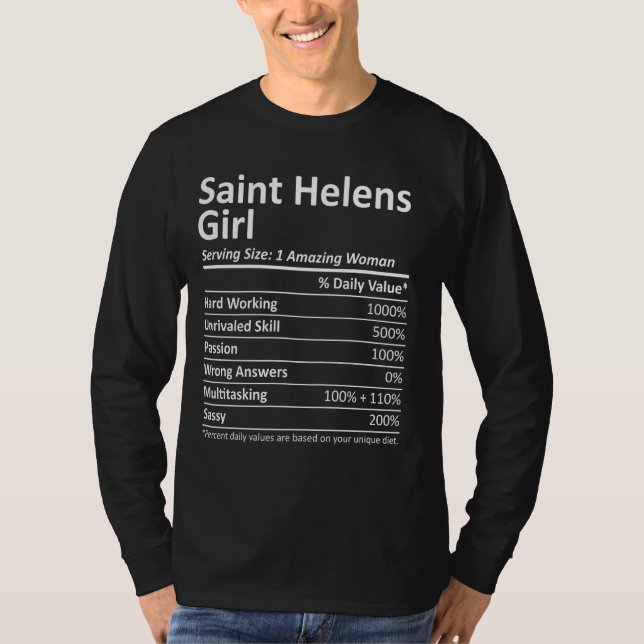Saint Helens Girl eller Oregon Funny City Roots T Shirt (Framsida)