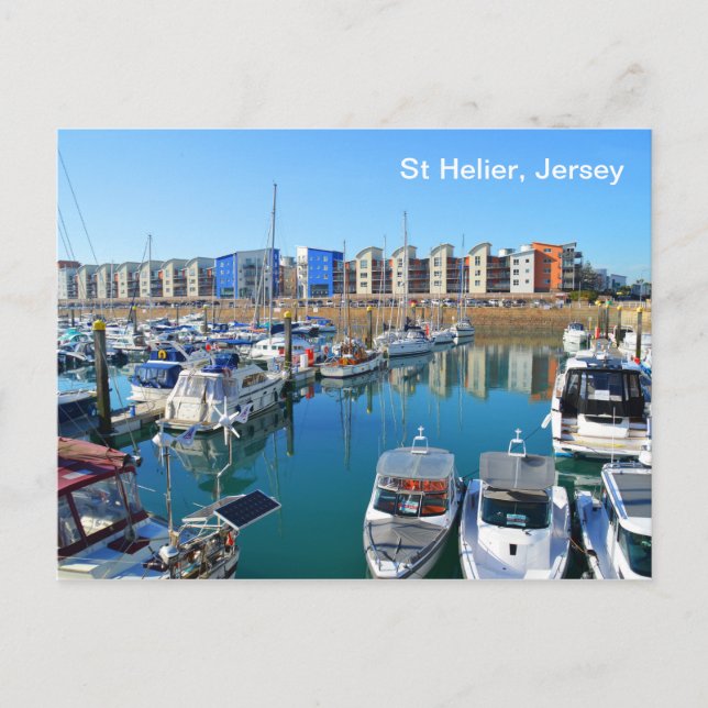 Saint Helier marina, Jersey Vykort (Framsida)