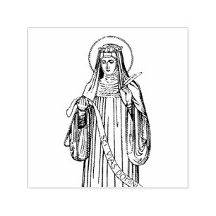 Saint Hildegard av Bingen Doktor i kyrkan Självfärgande Stämpel