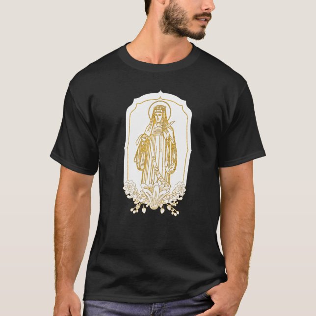 Saint Hildegard Bingen Scivias Catholique Mystic T Shirt (Framsida)