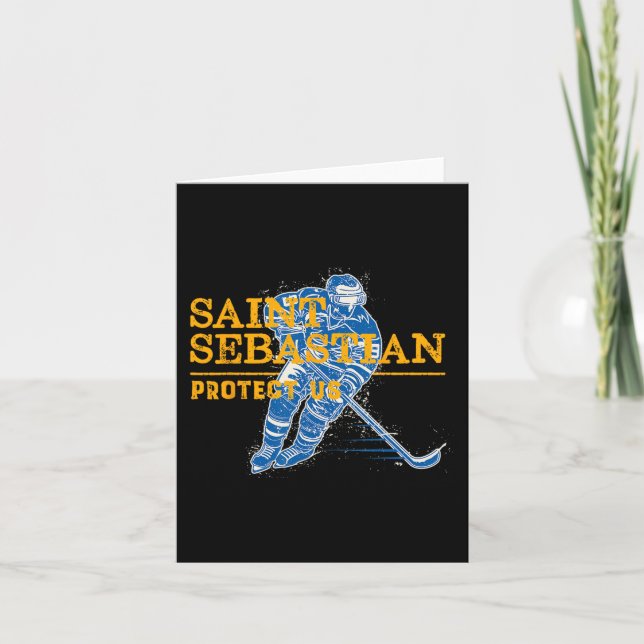Saint Hockey Patron Saint of Sports Idrottsman Kort (Framsida)