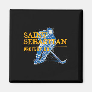 Saint Hockey Patron Saint of Sports Idrottsman Magnet