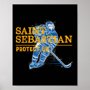 Saint Hockey Patron Saint of Sports Idrottsman Poster