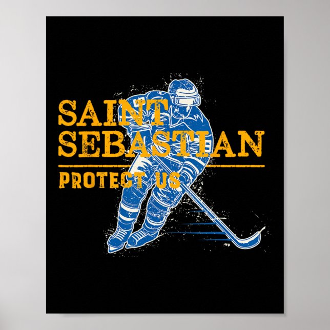 Saint Hockey Patron Saint of Sports Idrottsman Poster (Framsidan)