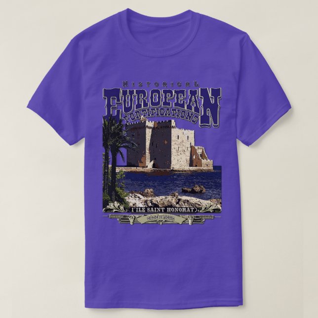 Saint Honorat Cannes Fortifications T Shirt (Design framsida)