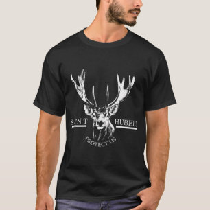 Saint Hubert Hubertus Patron Saint of Hunters Stag T Shirt