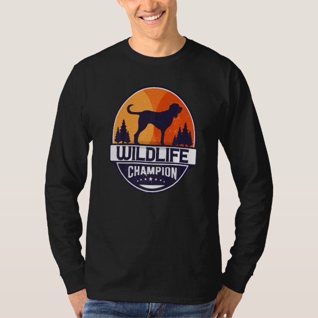 Saint Huberts Hund Bloodhound Retro 34 T Shirt (Framsida)
