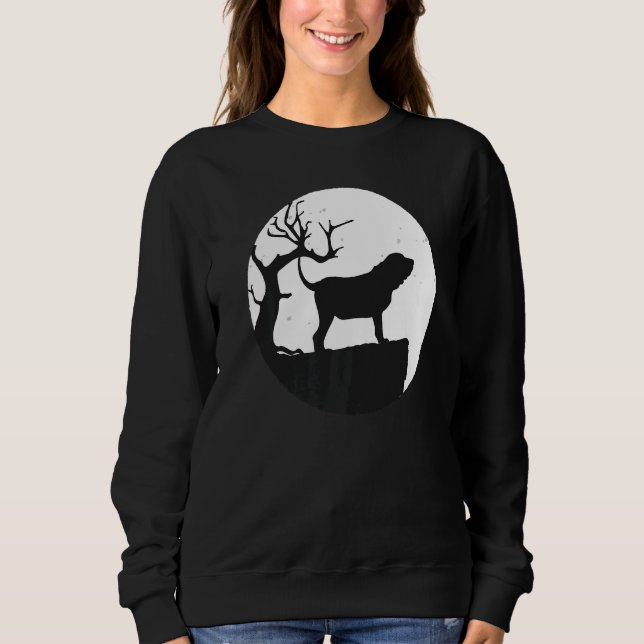Saint Huberts Hund Bloodhound Retro 61 T Shirt (Framsida)