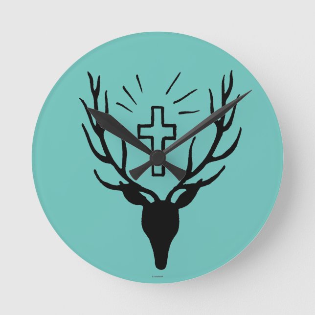Saint Huberts Stag Rund Klocka (Framsida)