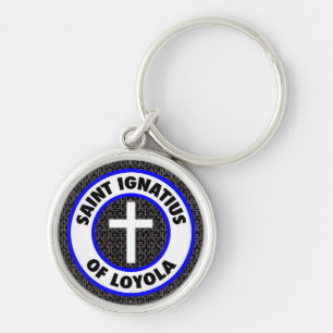 Saint Ignatius av Loyola Rund Silverfärgad Nyckelring
