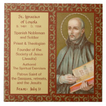 Saint Ignatius Loyola (JM 27; Bio) Ceramic Tile