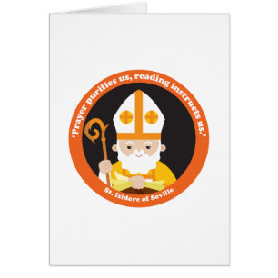 Saint Isidore i Sevilla Hälsningskort