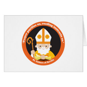 Saint Isidore i Sevilla Hälsningskort