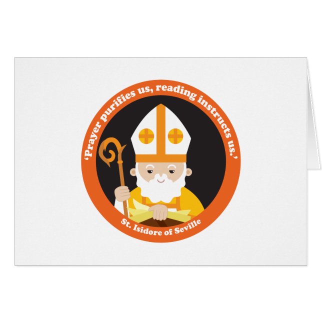 Saint Isidore i Sevilla Hälsningskort (Framsidan Horizontal)