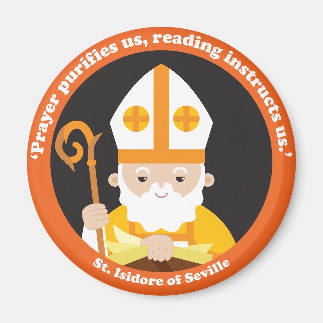 Saint Isidore i Sevilla Magnet (Framsidan)