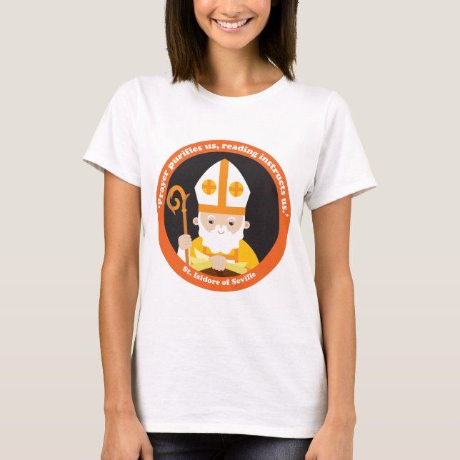 Saint Isidore i Sevilla T Shirt (Framsida)