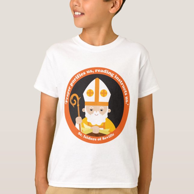 Saint Isidore i Sevilla T Shirt (Framsida)