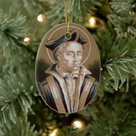 Saint Ivo av Kermartin (M 005) Julgransprydnad Keramik