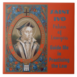 Saint Ivo av Kermartin (M 005) Kakelplatta