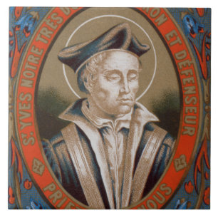 Saint Ivo av Kermartin (M 005) Kakelplatta