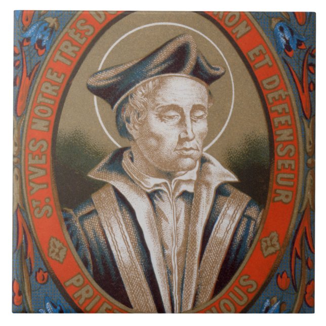 Saint Ivo av Kermartin (M 005) Kakelplatta (Framsidan)