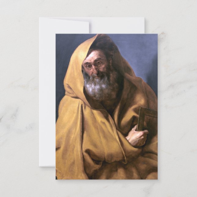 Saint James, Son of Alphaeus Holy Card Tack Kort (Framsida)