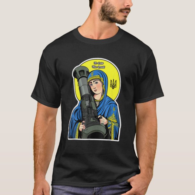 Saint Javelin Saint NLA I står med Ukraina ukraina T Shirt (Framsida)