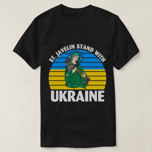 Saint Javelin-stativ i Ukraina T Shirt (Design framsida)