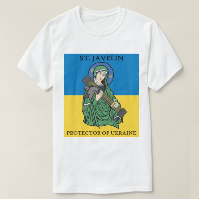 Saint Javelin - Ukrainas beskyddare T Shirt (Design framsida)