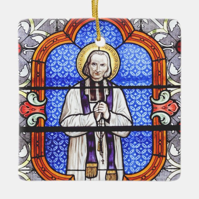 Saint Jean Baptiste Marie Vianney Julgransprydnad Keramik (Framsida)