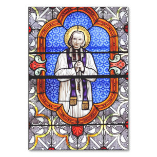 Saint Jean Vianney Premium Själsguide Konsttryck Bordsnummer