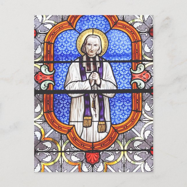 Saint Jean Vianney Premium Själsguide Konsttryck Helg Vykort (Framsida)