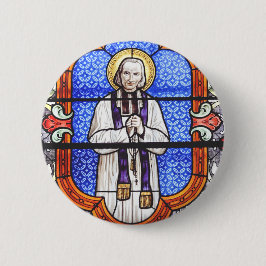 Saint Jean Vianney Premium Själsguide Konsttryck Knapp