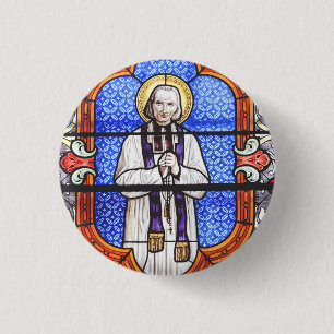 Saint Jean Vianney Premium Själsguide Konsttryck Knapp