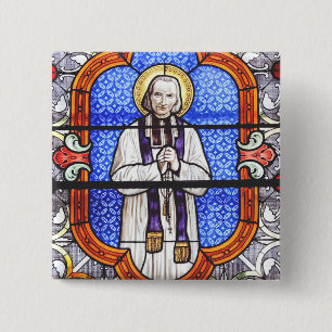 Saint Jean Vianney Premium Själsguide Konsttryck Knapp