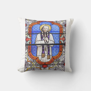 Saint Jean Vianney Premium Själsguide Konsttryck Kudde