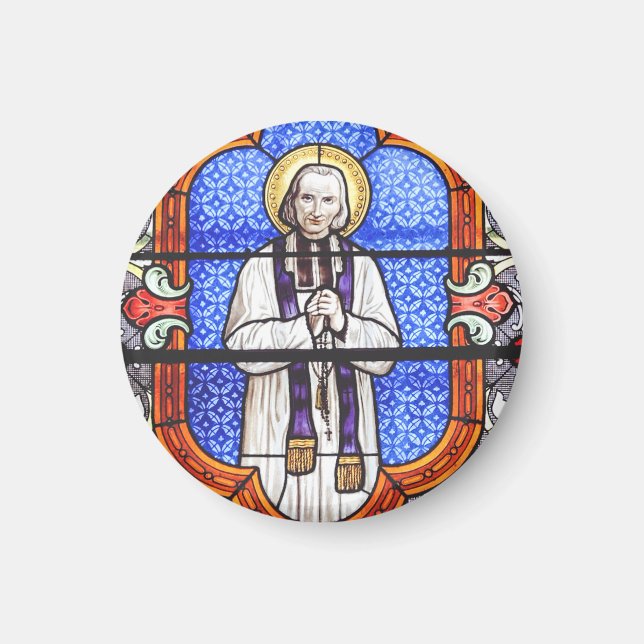 Saint Jean Vianney Premium Själsguide Konsttryck Magnet (Framsidan)