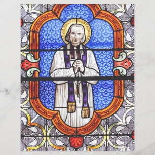 Saint Jean Vianney Premium Själsguide Konsttryck Reklamblad